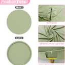 Wokceer 7.2FT Round Backdrop Cover Round Arch Covers Sage Green Spandex Circle Balloon Arch Backdrop Cover for Wedding Birthday Party Baby Bridal Shower Decor