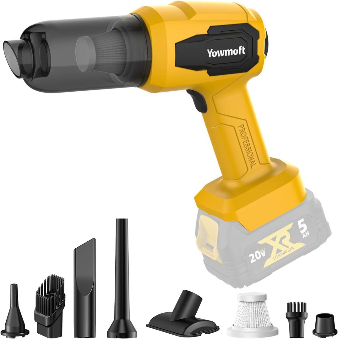 3 in 1 Handheld Car Vacuum Compatible with Dewalt 20V Battery with 21000pa Strong Suction, Handheld Vacuum Cordless & Blower with 200W Brushless Motor, Mini Vacuum Cleaner for Car, Home (No Battery) 3 in 1 Handheld Car Vacuum Compatible with Dewalt 20V Battery with 21000pa Strong Suction, Handheld Vacuum Cordless & Blower with 200W Brushless Motor, Mini Vacuum Cleaner for Car, Home (No Battery)