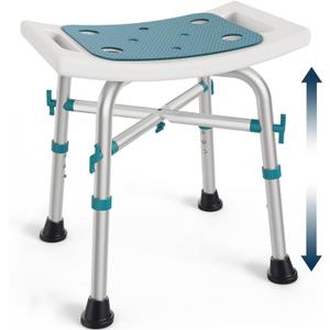 PELEGON Shower Chair for Inside Shower (350 lb) - Adjustable Height Shower Stool - Shower Seats for Adults, Bath Stools for Shower to Sit, Shower Chair, Shower Stools for Adults Sitting - Teal