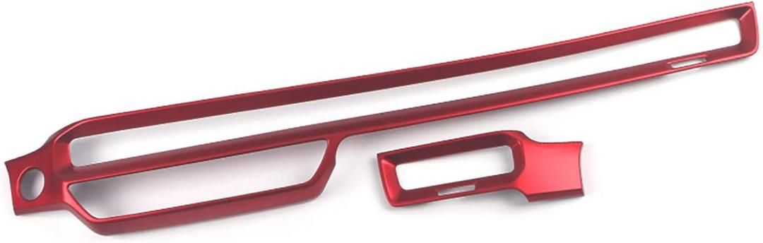 Car Accessories Dashboard Center Console AC Air Vent Outlet Cover Trim Protective Frame Molding Compatible with Honda Civic 11th Gen 2022 2023 2024 2025 2026(Red) 2PCS ABS