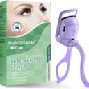 Heated Eyelash Curler, Fast 5s Heat up, 24 Hours Long Lasting, Rechargeable Electric Lash Curler, Temperature Control, Safe Anti-Burn Eye Lash Curler, Quick Natural Curling Lashes (Purple-1)