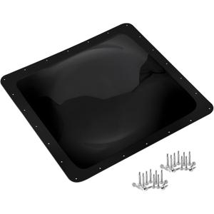 XMK 26" x 26" RV Skylight Cover Replacement, Camper RV Shower Skylight Outer Dome Fit 22" x 22" Openings Roof for Camper Food Truck Motorhome Roof Vent Cover (22"x22", Black)
