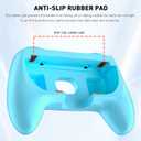 PAWDIARY Switch 2 Grip Compatible with Nintendo Switch 2025 Controller, [2 Pack] Grip Accessories for New Switch 2 Controller, Ergonomic Comfort Handle Kit with 4 Thumb Caps (Blue&Orange)