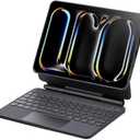 OMOTON Bluetooth Magnetic Keyboard Case for iPad Pro 11 inch (M4 2024), with Magnetic-Stand, Multi-Touch Trackpad, 7 Colors Backlight Wireless Keyboard for iPad Pro 11 inch (5th Gen), Deep Black