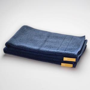 Highly Absorbent Organic Cotton Hand Towels, Soft & Durable, Made in Japan, Oeko-Tex Class 1 Certified, 14 x 28 inch, Navy, Pack of 2  Proof of Purity