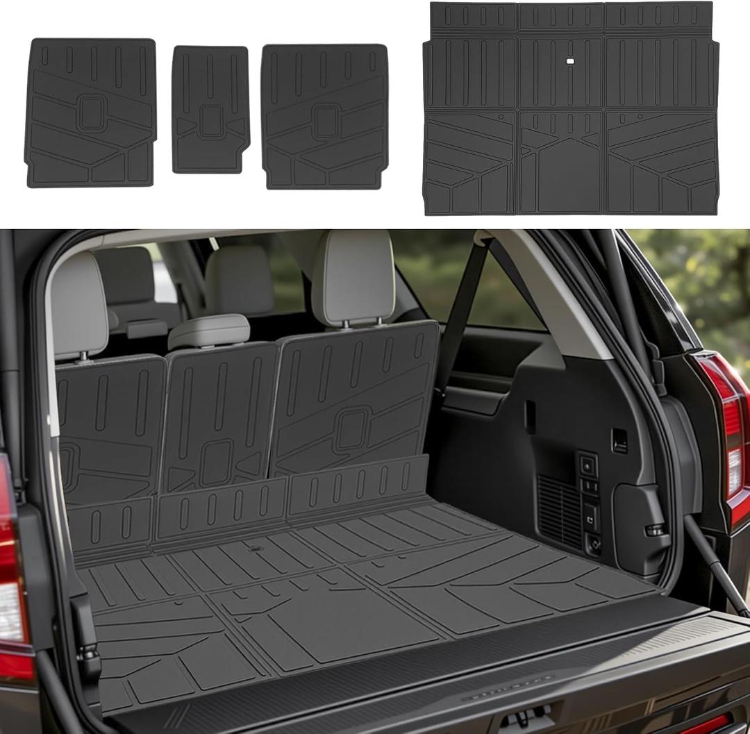 Cargo Mat Compatible with 2025-2026 Ford Expedition Max/Lincoln Navigator L Cargo Liner Backrest Liner Seatback Protector for Expedition Max/Navigator L Accessories(Expedition Max/Navigator L)
