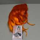 BERON 14" Women Girls Short Curly Bob Wavy Wig Body Wave Halloween Cosplay Daily Party Wigs (Ombre Orange)