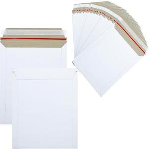 Rigid Mailers 8 x 10 Inches with Self Adhesive Seal 30 Pack, Bulk White Cardboard Envelopes for Shipping Photo, Documents, Letters, Packaging Supplies