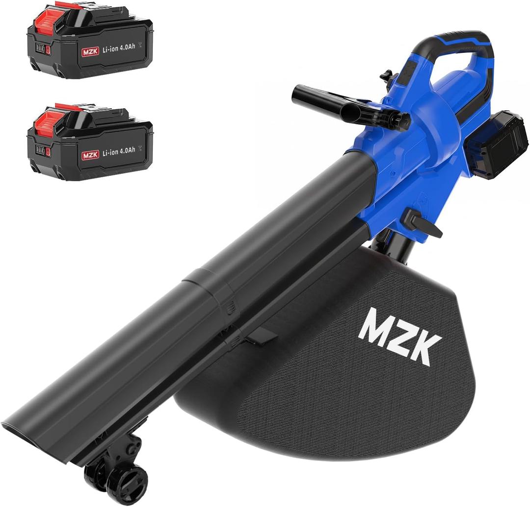 Battery Operated Leaf Vacuum Mulcher for Driveway with Charger