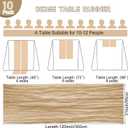 10 Pack Beige Table Runner 21x120 Inch Beige Cheesecloth Table Runner 10FT Rustic Boho Gauze Table Runners Long Cheese Cloth Table Runner Semi Sheer Runners for Wedding Bridal Baby Shower Party