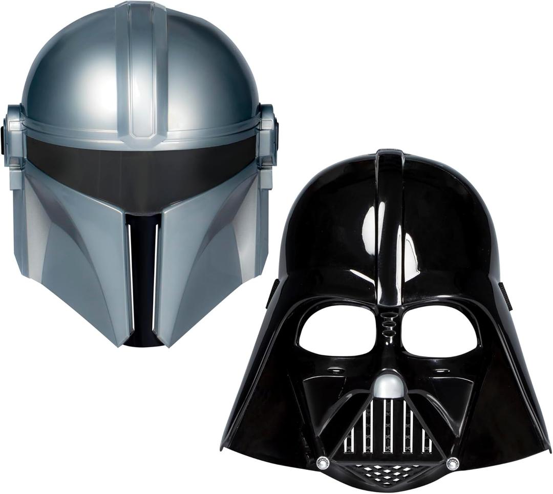 STAR WARS Mandalorian & Darth Vader Masks, 2-Pack Roleplay Toys, Costume for Kids, Toys for Boys & Girls Ages 5+