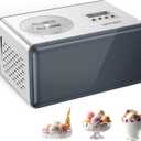 2-in-1 Ice Cream Maker & Yogurt Maker: 2.1Qt Automatic Ice Cream Maker Machine with Yogurt Mode, Stainless Steel Homemade Soft Serve Ice Cream Machine with Compressor for Home, Christmas Gift