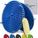 10.4" Heavy Duty Grit Trap (2-Pack) & Wash Mitt Kit - Premium Car Wash Bucket Filter Insert, Dirt Separator, Fits 3.5-5 Gallon (Blue Kit)