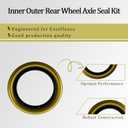 6Pcs Inner Outer Rear Wheel Axle Seal Kit for Toyota 4Runner Pickup T100 Tacoma Tundra Compatible with 90313-48001 90301-88077 90310-50006