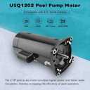 USQ1202 2HP Pool Pump Motor 48Y Frame, 230V, 3450 RPM Compatible with A.O. Smith Century Pool Pump Motors with Square Flange for Various Above Ground and Underground Swimming Pools