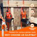 3 in 1 Chainsaw Holder 10" - Heavy Duty Chainsaw Wall Mount, 10 Gauge Steel Chain Saw Hanger for Garage Organization, Hefty Rack Storage Organizer for Chainsaw Accessories and Tools, 180lbs Capacity