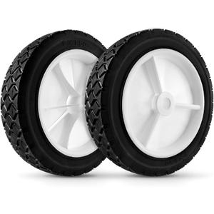 7 Inch Wheels Replaces for Oregon 72-107, 2 Pack Universal Wheels Tires Compatible with Craftsman JD Lawnmower Edger, BBQ Grills, Radio Flyer Wagon, Hand Truck, Utility Cart, Snowblower