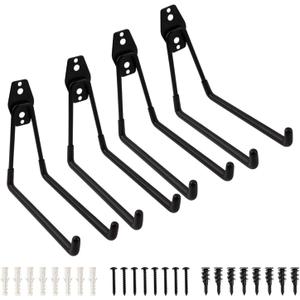 Garage Storage Hooks - 7.5 Inch Long Wall Mount Hanger, Garage Organizer Heavy Duty Utility Hooks for Ladder, Ski, Chairs, Garden Tool, Bulk Items