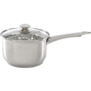 Ecolution Stainless Steel Sauce Pan, Encapsulated Induction Ready Cooking Pot with Glass Lid, Oven Safe, Dishwasher Safe Soup Pot, 3-Quart