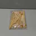 100 Pcs 8 Inch Long Cocktail Picks Fancy Toothpick for Appetizer Bamboo Cocktail Stick for Fruit Drink Dessert Barbecue Charcuterie Pearl Skewer for Wedding Birthday Baby Shower Party (Colorful)
