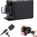 Osmo Action 6 Mic Adapter, 3.5mm Audio Mic Adapter for DJI Osmo Action 6 5 Pro 4, Supports Microphone Input, External Microphone Converter with Type-C（for Charging）Interface for Recording Vlogging