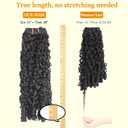 Burmese Curly Bundles Hair Pure Protein Fiber Close to Human Hair 12 14 16 Inch Synthetic Deep Curly Bundles with Spiral Ends Quick Weave Extensions 3Pcs For Women Nature 1b