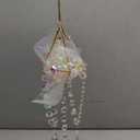 HDCRYSTALGIFTS Crystal Suncatchers for Window Hanging Wind Chime Style Garden Sun Catchers with Crystals Rainbow Maker Indoor Outdoor Decor Handmade Gold Plated