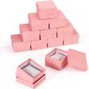 Spritewelry 12pcs Cardboard Watch Gift Box for Men Jewelry Bracelet Wristwatch Display Organizer Storage Box Square Small Gift Boxes with Pillow for Anniversary Birthday 3.2x3.3x2.2in (Misty Pink)