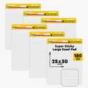 Post-it Super Sticky Easel Pad, 30 Sheets Per Pad, 36 Pads, Large, White Lined, Premium Self Stick Flip Chart Paper, Teacher Anchor Chart, Super Sticking Power