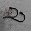 The Metal Magician Sturdy Wrought Iron Wall Mounted Curtain Holdbacks - Curtain Holders for Living Room, Bedroom, Kitchen, Office - (Curly - Black) - Pack of 2