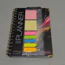 HARDCOVER 2026 Planner, 8.5"x11": 14 Months (November 2025 - December 2026), Daily Weekly Monthly Planner, Yearly Agenda, Bookmark, Pocket Folder and Sticky Note Set (Dark Gold Marble)