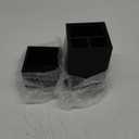 Essentra Home Toothbrush Holder with Lid, Elegant Matte Black Bathroom Toothbrush & Toothpaste Organizer  Matte Black Collection