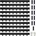 10-Pack Galvanized Steel Landscape Lawn Edging - 6.5 inch Height Black Powder Coated Bendable Metal Strips - Hammer-in Edge Border - Yard Pathway Divider 40 inch Each(33Ft Total), #LYLB65BK-US