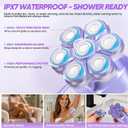 Electric Shaver for Women, Electric Razor with 7D Magnetic Shaver Heads, Wet Dry Waterproof Bald Head Trimmer Kit for Women & Men, Nose Ear Hair Trimmer, USB Rechargeable Clippers, Purple