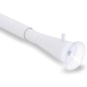 GCurtain Shower Curtain Rod No Drilling, Spring Tension Rod, 56-98 Inch, 3/4 Inch Diameter, Suction Cup on Either End, 1PCS, Brushed Nickel