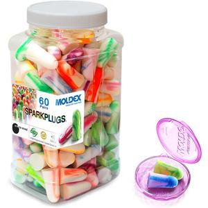 MOLDEX Soft Foam Earplugs Softies Ear Plugs for Sleeping, Snoring, Work, Travel, Shooting -33dB Highest NRR Made in USA (Bottle Pack, 60 Pairs)