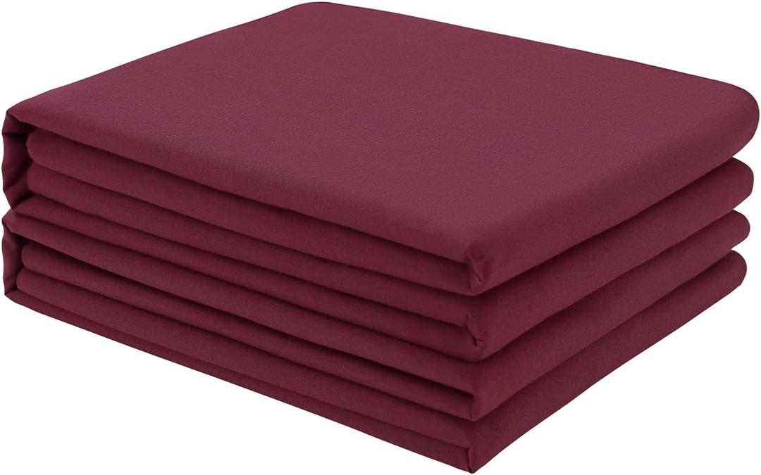 FreshCulture King Flat Sheets Only 2 Pack - Hotel Quality Flat Bed Sheets - Brushed Microfiber - Ultra Soft & Breathable - Wrinkle-Free - Easy Care - Flat Sheets Only King Size (Burgundy)