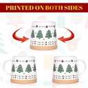 Homlouue Christmas Mugs Set of 4, Merry Christmas Mugs, Holiday Mug, Holiday Coffee Mugs, Xmas Gifts for Friends Family Coworker, 14 Oz