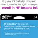 HP 61 Black Ink Cartridge Printers| Works with: DeskJet 1000, 1010, 1050, 1510, 2050, 2510, 2540, 3000, 3050, 3510; Envy 4500, 5530; OfficeJet 2620, 4630 | Eligible for Instant Ink | CH561WN