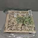 Tatuo 4 Pcs Wood Art Wall Decor Farmhouse Decorative Wood Panels Modern Wall Decor for Living Room Home Kitchen Dining Room(Square,Dark Brown, Black)