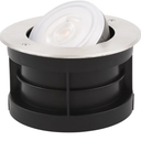 Angle-Adjustable Led Inground Light for Gardens-Outdoor LED Well Lights,Landscape Pathway In-Ground Lighting Fixtures,Buried lamp,Low Voltage,IP65, Stainless Steel (48 Watts)