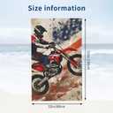 Motocross American Flag Beach Towel Dirt Bike Sand-Free Microfiber Bath Towel Ultra Soft Quick Dry Pool Towel Absorbent Towel Lightweight Towel for Outdoor Bathroom Swimming Decor 31inx51in