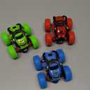 LODBY Monster Trucks Toys for Boys - Toddler Push and Go Truck Race Cars for Kids Party Favors Ages 3-5, Flip Stunt Car Toys for 3 4 5 6 Year Old Boy Birthday Gifts