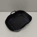 9-Inch Large Square Silicone Air Fryer Liners for Ninja AF141 AF181 AF142 Cosori 6QT, 2 Pack Silicone Pot Baking Accessories for Chefman, Instant, Cuisinart, Reusable Tray Insert 58QT (Black)