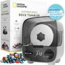 National Geographic Platinum Series Ultra Quiet Rock Polisher Kit - Patent-Pending for Kids & Adults, 2 lb. Barrel, Rocks, Grit, GemFoam, Rock Tumblers