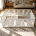 25.6" H Puppy Play Pen for Indoors, 4 Panels, White