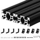 SeekLiny 2Pack 2040 Aluminum Extrusion V Slot 1000mm Black