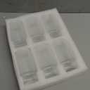 Ribbed Glassware Vintage Drinking Glasses with Straws Set of 6,Clear Fluted Ripple Glass Cups 12oz,Ribbed Iced Coffee Cups for Cocktail, Whiskey, Beer, Juice, Water