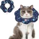 ComSaf Cat Cone Collar Soft, Protective Adjustable Cat Cones to Stop Licking After Surgery, Comfortable Lightweight Elizabethan Collar for Kitten Prevent from Licking Wounds, Not Block Vision (S (Neck:5.5-9 in))