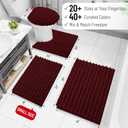 Arotive Luxury Bathroom Rugs 70x24, Extra Soft Thick Absorbent Shaggy Chenille Bath Rugs, Non-Slip Machine Wash Dry, Bath Mats for Bathroom Floor, Tub and Shower, Home Decor Accessories, Burgundy